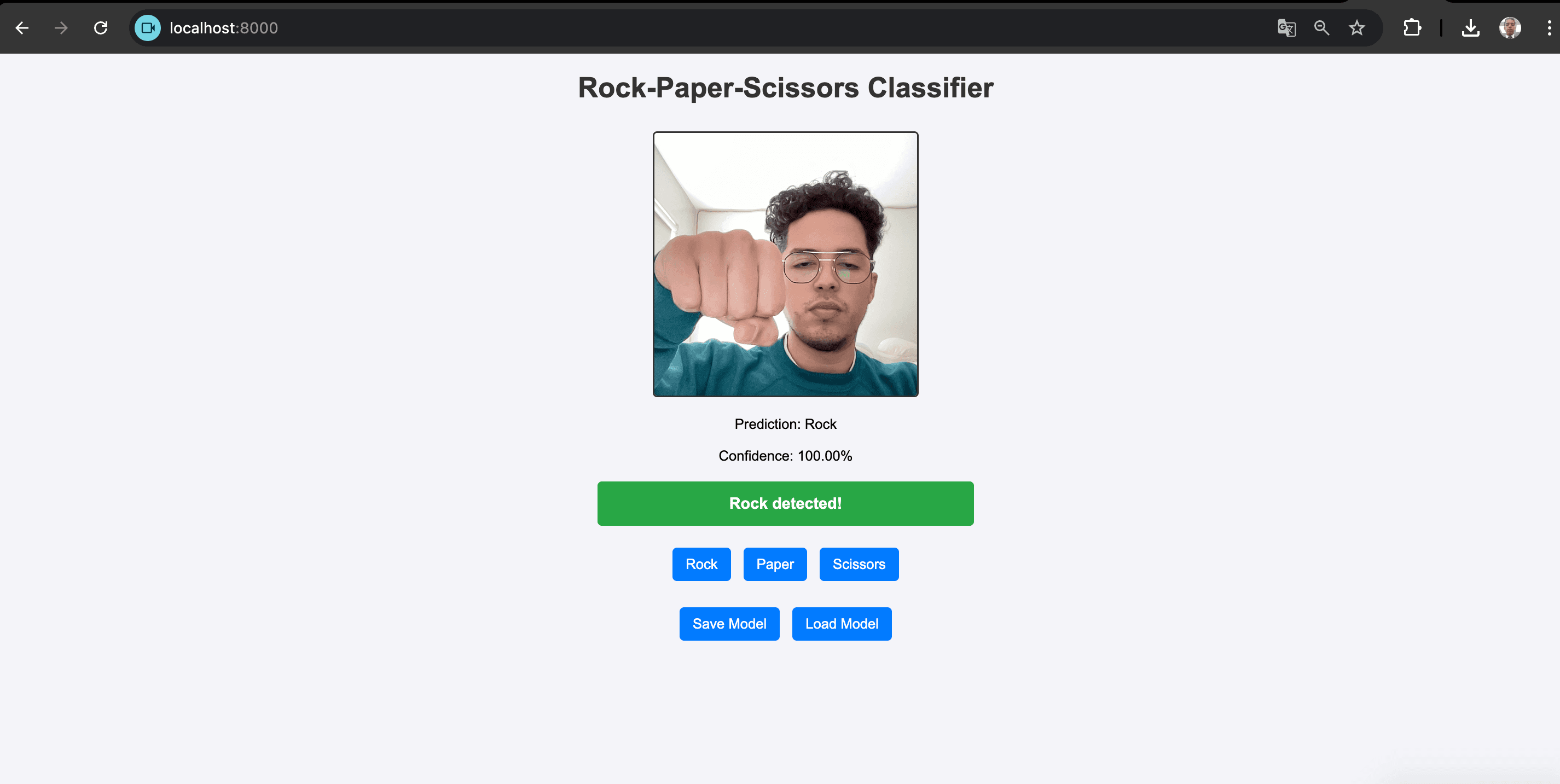 Real-Time Computer Vision Classification App